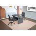 6ft Racetrack, slab base Conference Table: NEWPORT GRAY 