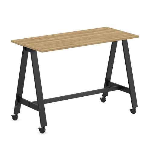 Signature Bistro Table 24" x 60" - Aspen with Black Legs