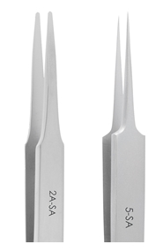 Excelta Copolymer Tip Tweezers Round tip tweezers; Tip width: 0.080 in.