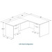 CLALD1035- Classic L-Shape Desk 60" W x 30" D with 47" Return and 2 Box/File Pedestals- Maple