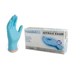 NITRILE EXAM GLOVE, LARGE, 4 MIL, BLUE, POWDER FREE, LATEX FREE, NON-STERILE, 100/BX 10 BX/CS  APFN46100