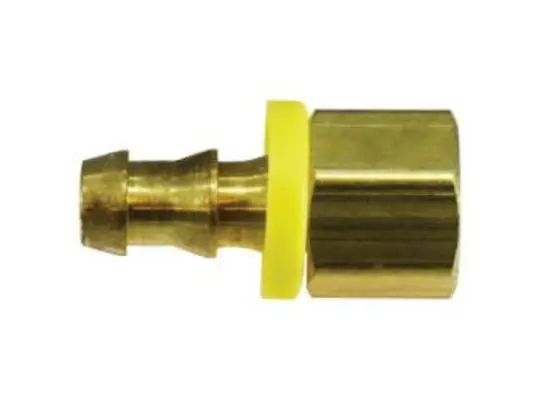 Straight Adapter, 3/8 in Push-On Hose Barbed x 3/4 in FIP, Brass