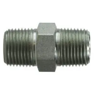 Hex Pipe Nipple, 1-1/4 in MPT x 1-1/4 in MPT, Ste