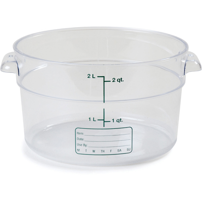 Carlisle StorPlus 2 qt Clear Round Container