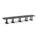 PALBS4216N - 18 ft. Classic Boat Shape Conference Table with Black Palmer Base