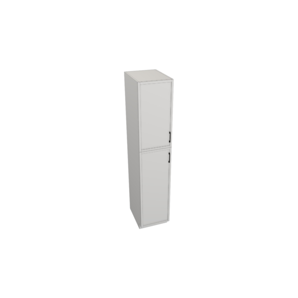 Fresno Pure White Box  Utility Cabinet Kit - 18” X 90”H X 24”D