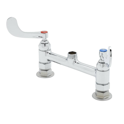 T&S Brass B-0220-LN-WH4 Mixing Faucet Double