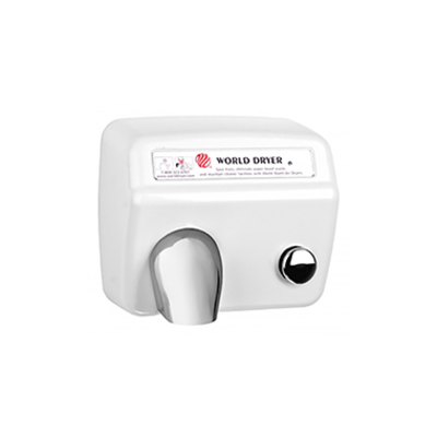 World Dryer DA5-974 Steel Push Button Hand Dryer - Surface Mounted