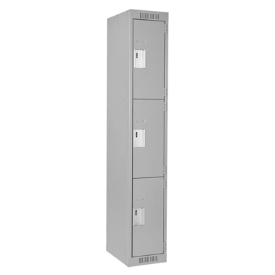 Locker - Steel - Riveted - Economy - 12" x 18" x 72" - 3 Tier - 3 Door