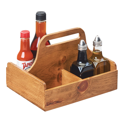 Cal-Mil 3692-99 9-3/4"W x 8"D x 7-1/2"H Madera Condiment Caddy