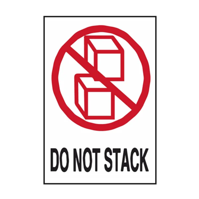 Do Not Stack Label - 4" x 6" - Red