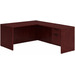 CLALD2033- Classic L-Shape Desk 60" W x 72" D with 42" Return and Box/File Pedestal- Mahogany