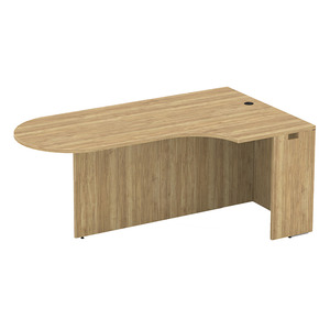 PL133R 71" BULLET DESK W/CORNER EXTENSION- RIGHT- Aspen