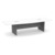 10' Classic Boat Shape Conference Table with Panel Base - White Top, Newport Gray Base