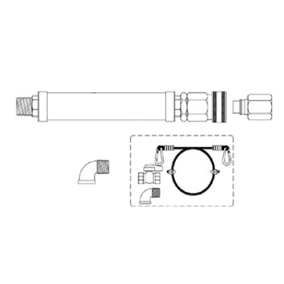 T&S Brass HG-4E-48K Safe-T-Link Gas Connector Kit 1" Connection