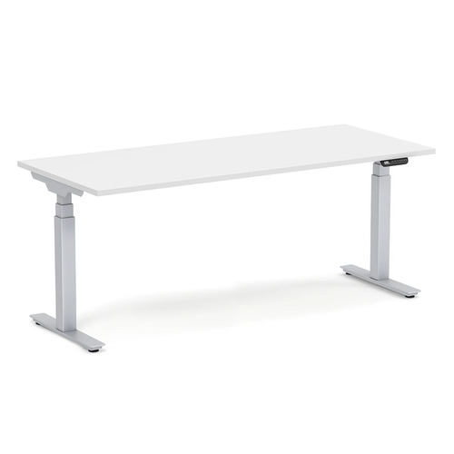 Enhance Electric Height-Adjustable Desk 30" X 72" - White with Silver Base