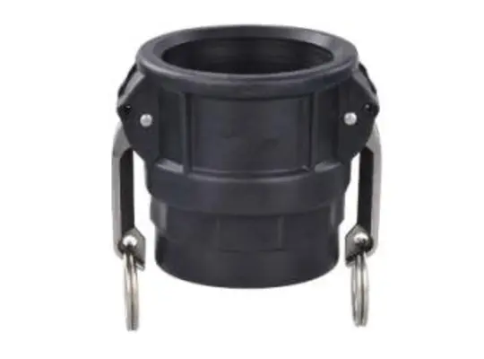 Cam and Groove Coupler, 1-1/2 in Type D x 1-1/2 in FPT, Polypropylene