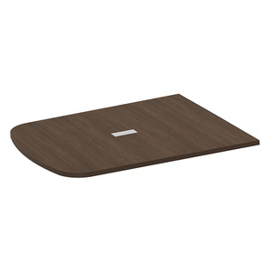 PL637THALF- 47" x 60" ARENA 1/2 TABLE TOP W/GROMMET- Modern Walnut