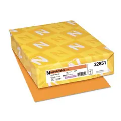 8.5 X 11 65 LB COVER COSMIC ORANGE ASTROBRIGHTS COPY PAPER, 22851, 250/RM, 8 RMS/CS
