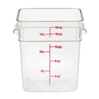 Cambro 18SFSCW135 Camwear 18 qt. Clear CamSquare Containers