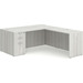 CLALD1046- Classic L-Shape Desk 71" W x 36" D with 47" Return and Box/Box/File Pedestal- Silver Birch