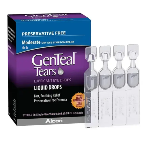 Genteal Tears 0.03oz 36/Box PF lubricant eye drops