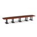 PALBS4216N - 18 ft. Classic Boat Shape Conference Table with Black Palmer Base