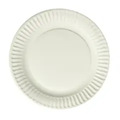9" WHITE UNCOATED PAPER PLATE, 1200/CS   E30300 00065