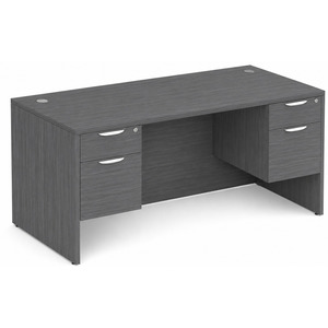 CLASD1029- Classic Desk 71" W x 30" D with Two Hanging Pedestals- Coastal Gray