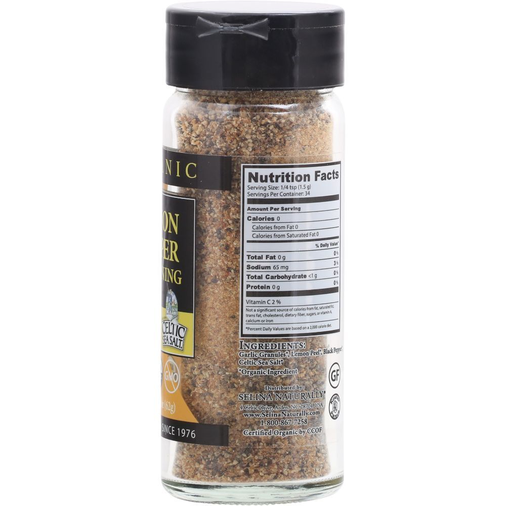 Selina Naturally Organic Lemon Pepper Seasoning (2.2 oz)