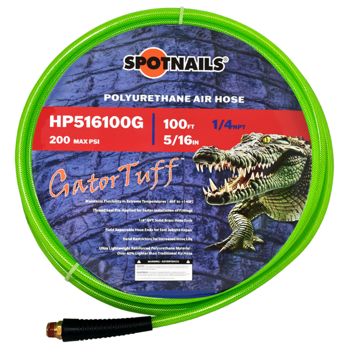 5/16" x 50' Poly Hose w/o Fittings (Green), 1/4" NPT