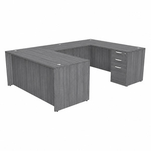 CLAUD2001 U-Shape 66" X 96" Desk- Coastal Grey