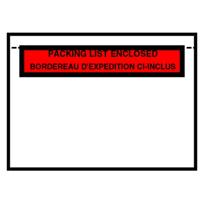 Packing List Envelope - 5.5" x 7" - Printed
