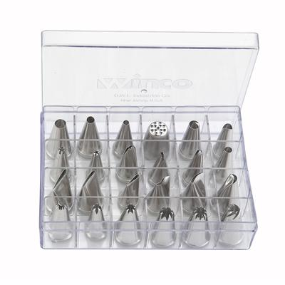 Winco CDT-24 Cake Decorating Tube Set 24-Piece