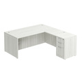 Classic L-Shape Desk 72" x 71" with Box/Box/File Pedestal - Silver Birch