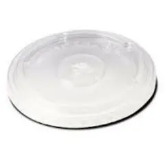 9-24 OZ CLEAR COMPOSTABLE FLAT PLASTIC LID, 1000/CS   PLA-FL