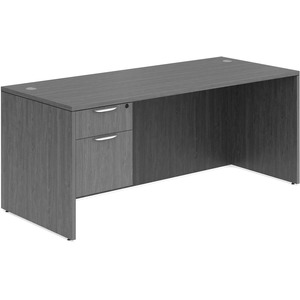 CLASD1023- Classic Desk 71" X 36" with Box/File Pedestal- Newport Gray