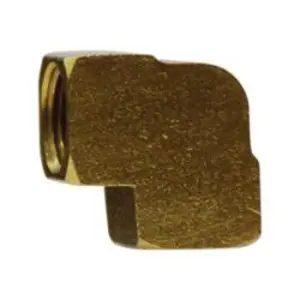 90 deg Elbow, 3/8 in FPT x 1/4 in FPT, Brass