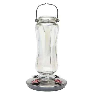 Vintage Clear Hummingbird Feeder