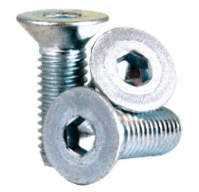 M6 - 1 X 16MM DIN 7991 FLAT HEAD SOCKET CAP SCREW 10.9 ZINC TRIVALENT CLEAR