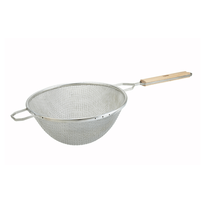 Winco MSTF-10D Stainless Steel Fine Double Mesh 10" Strainer