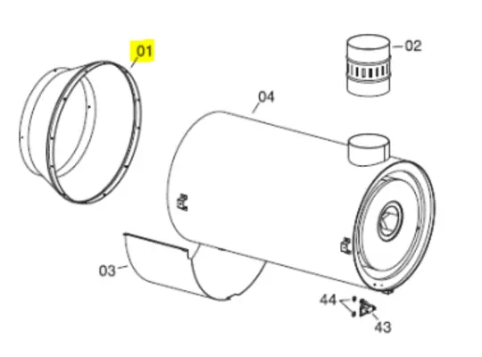 Veloci Heater Replacement Outlet Cone - Blaze 200