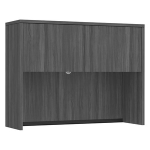 PL125 47" HUTCH WITH DOORS- COASTAL GRAY