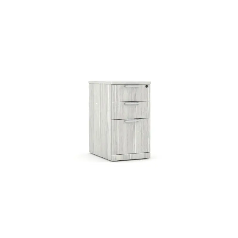 26.5"H MOBILE PEDESTAL B/B/F SILVER BIRCH