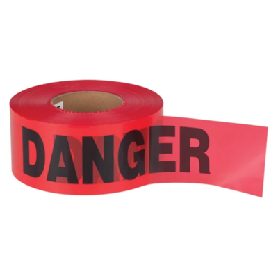 Barricade Tape - Danger - Red - 3" x 1000' - 2.5 mil