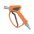 MTM Hydro SGS28 Orange Spray Gun, 4000 PSI, 12 GPM, Live Swivel, SS PRIMA Fittings Installed