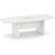 8' Classic Boat Shape Conference Table with Panel Base - White