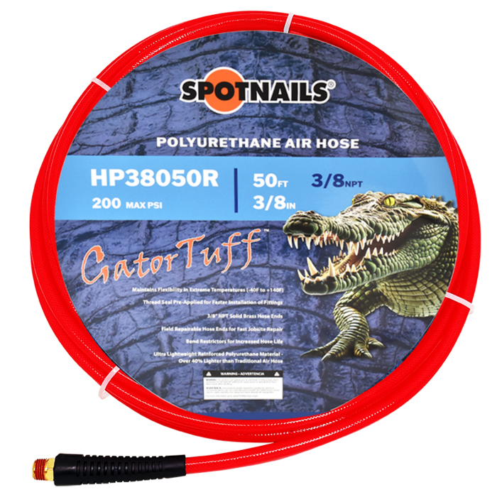 3/8" x 50' Poly Hose w/o Fittings (Red), 3/8" NPT