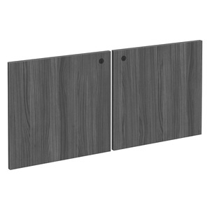 PL44LDLOCK - PAIR LAMINATE HUTCH DOORS W/LOCK - Coastal Gray