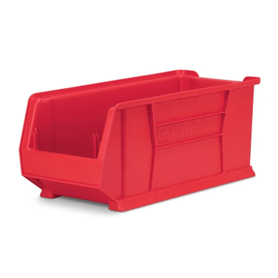 Storage Bin - Plastic - 23-7/8" x 11" x 10" - Red